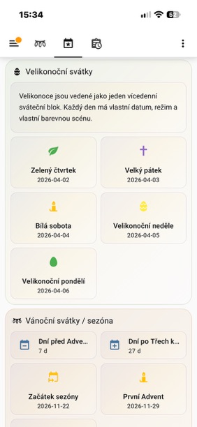 Přehled velikonoční a adventní logiky Festive Lights v Home Assistant
